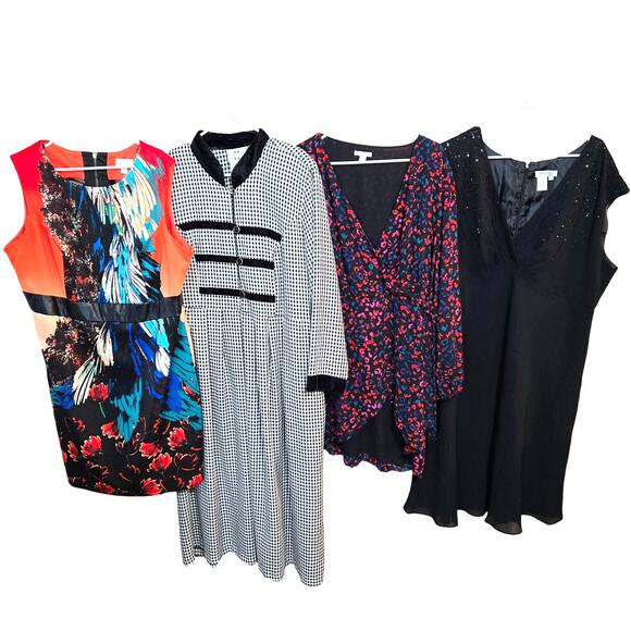 Women's 3X 22W 24W Dresses Wholesale Resell Bulk Lot of 4 Plus XXXL - Picture 1 of 6